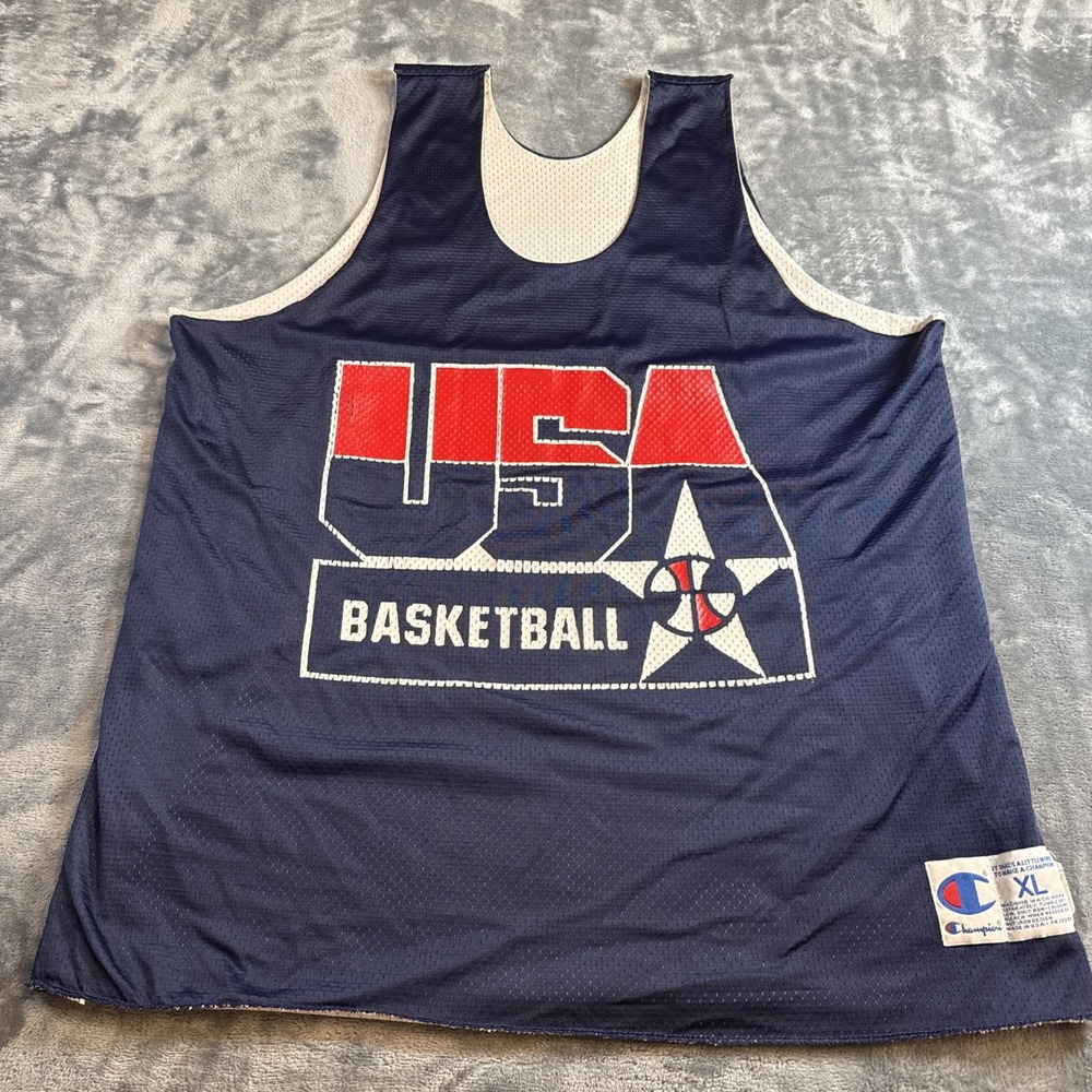 Vintage Champion 1992 USA Basketball Olympic Dream Team Practice Jersey Mens XL